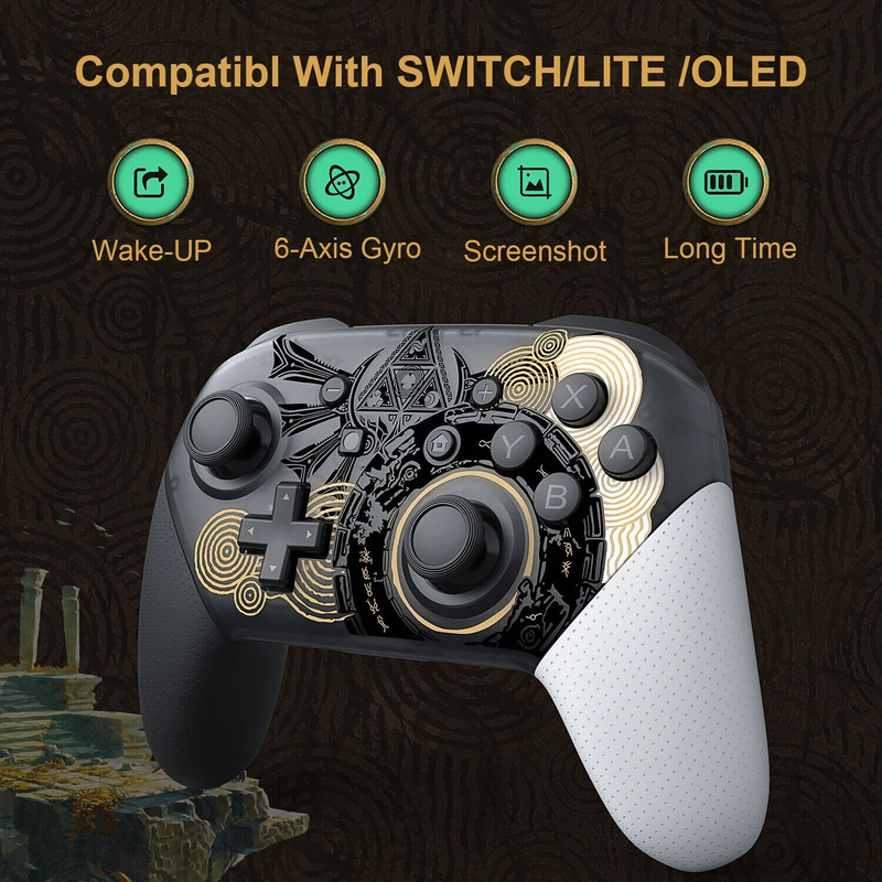 Switch handle pro wireless Gamepad Bluetooth NFC wakes up vibration PC computer Steam Tears the Kingdom of Zelda_voghion.com