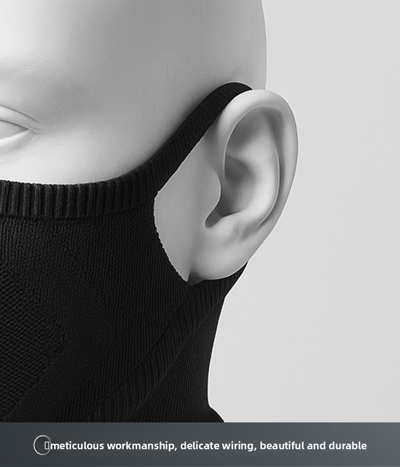 Scaldacollo invernale antifreddo per donna, per ciclismo elettrico, in nylon senza cuciture, con passanti per le orecchie_voghion.com