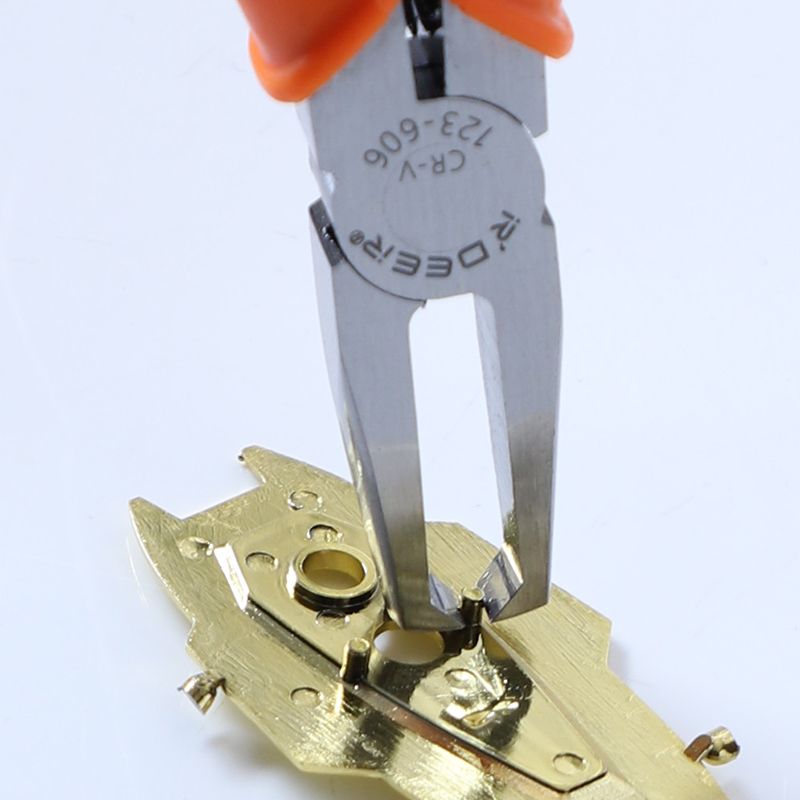 Plastic Cutting Pliers 90 Degree Double-Edged CR-V Tip Cutter Nipper with 4/6/8/10mm Flush Jaw for Sprue Burrs Cutting Hand Tool_voghion.com