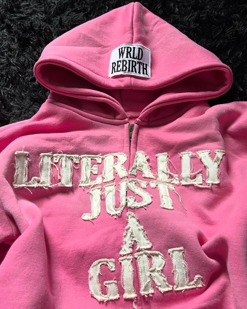 Men's Y2k Streetwear Zip-up Hoodie With Letter Patches & Embroidery, Oversized Fit, Unisex Casual Pullover (Black, Green, Pink)_voghion.com