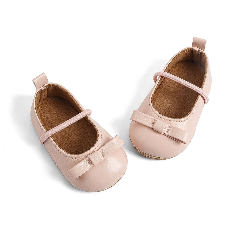Primavera e autunno nuove scarpe da passeggio per bambine con fiocco a farfalla e fondo antiscivolo G406_voghion.com