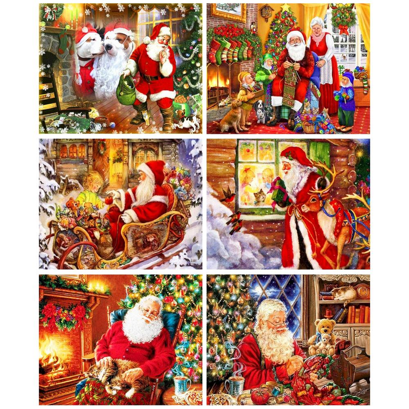 RUOPOTY Dipingi con i numeri classici per bambini Immagine Disegno Babbo Natale Dipinge Numeri Ritratto digitale Regalo unico_voghion.com