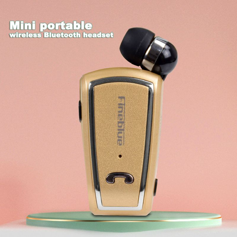1Pc Fineblue F-V3 Wireless Earbud Stereo Clip Design High-definition Call Bluetooth-compatible 4.0 Retractable Portable_voghion.com