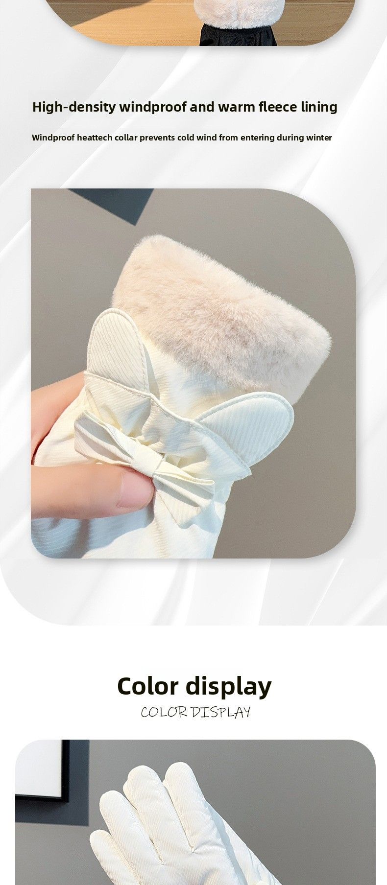 Winter Warme Wasserdichte Fleece-Gefütterte Verdickte Radfahren Outdoor Damen Wolle Mund Bergsteigen Ski Handschuhe_voghion.com