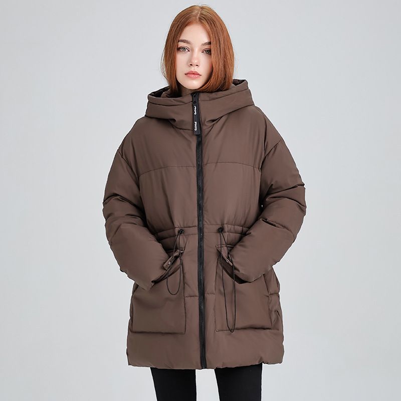 Women's Clothing Women's Oversized Puffer Jacket - Hooded Winter Coat With Quilted Detailing_voghion.com
