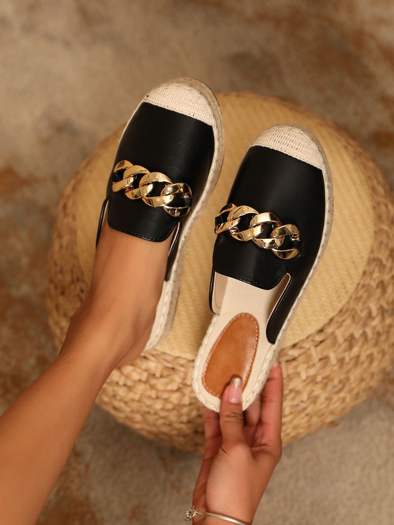 Pantofi de damă Intrați în comerțul electronic Pantofi de damă Pantofi plați Papuci de vară noi, cu jumătate de pantofi, casual și confortabili, pentru mamă_voghion.com