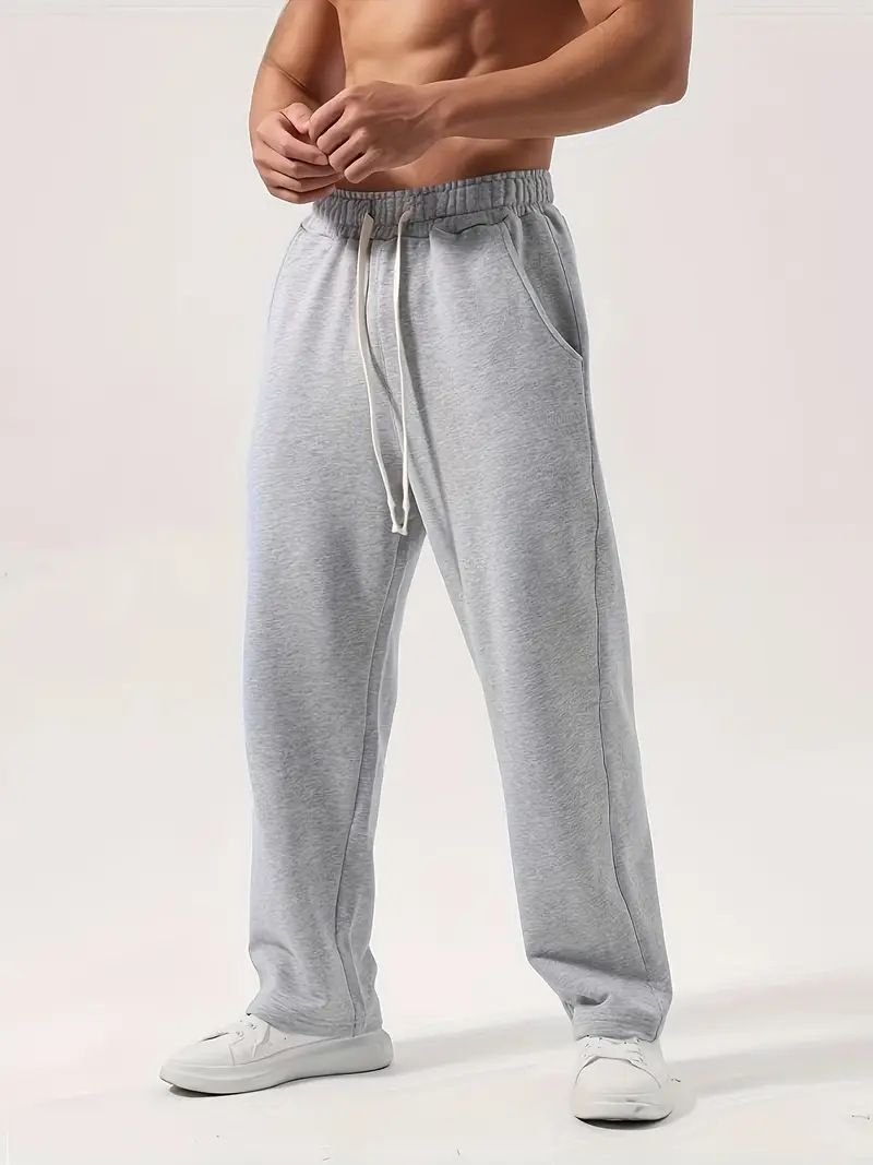 Herrenbekleidung Sporthosen Herbst und Winter Gerade Lose Hosen Jogginghosen Lässige Jungen Wischhosen_voghion.com