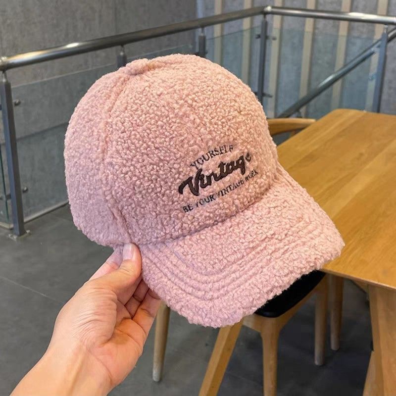 Herfst winter pluche hoeden kinderen, eenvoudig modieus, veelzijdig warm voor mannen vrouwen. Koreaanse versie honkbal met een_voghion.com