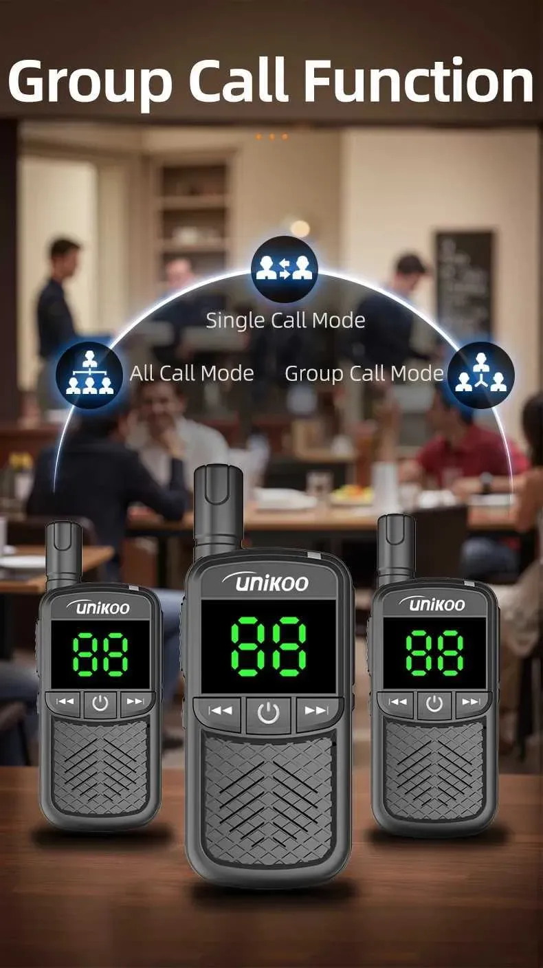 better Quality UNIKOO UK48 Talkie 4 PCS LCD Display Mini Portable Handheld Ra Cunicador Long Range Kids Walkie Talkies F250930_voghion.com