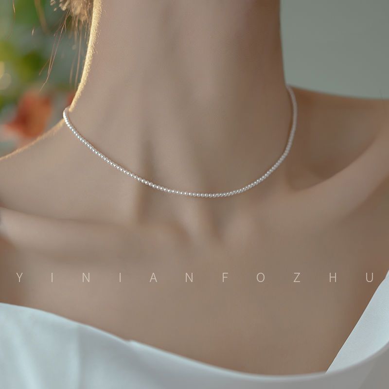 Xiaomi Highlight Einfache Elegante Perlenkette High-End Gold Choker Vielseitiger Schmuck Schlüsselbeinkette_voghion.com