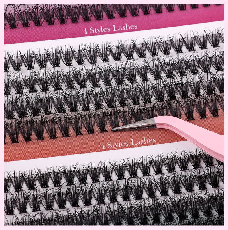 False Eyelashes Extension Suit Single Tuft Of Hair 320 Tufts Of Dense Makeup Big Eye D Curled Eyelashes_voghion.com