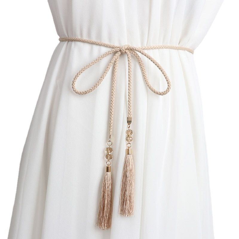 Catena per cintura con fiocco lungo, versatile e sottile, in stile antico coreano, stile Hanfu_voghion.com