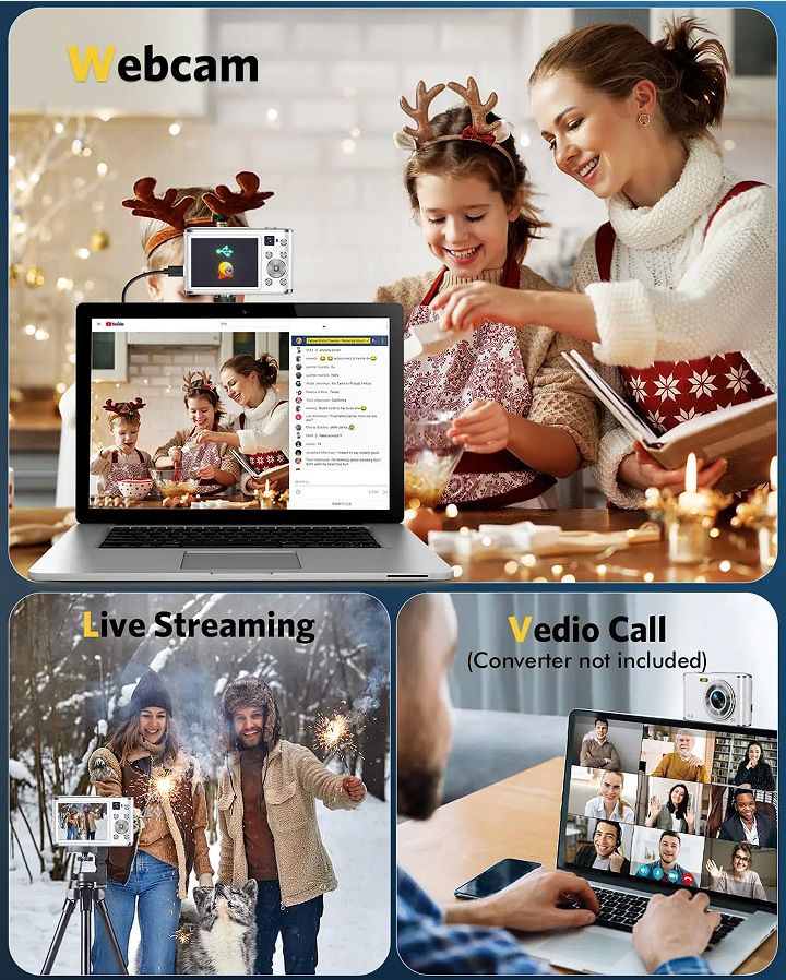 Hot Sælger High-Definition 4K Dual Lens Selfie Digital Portable Card CCD Student Camera_voghion.com