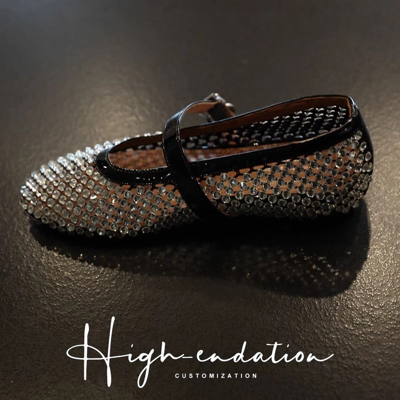 Scarpe Mary Jane con zeppa nascosta, traspiranti, con design a traforo e strass, nuove in stile estivo 2025, per donne minute_voghion.com