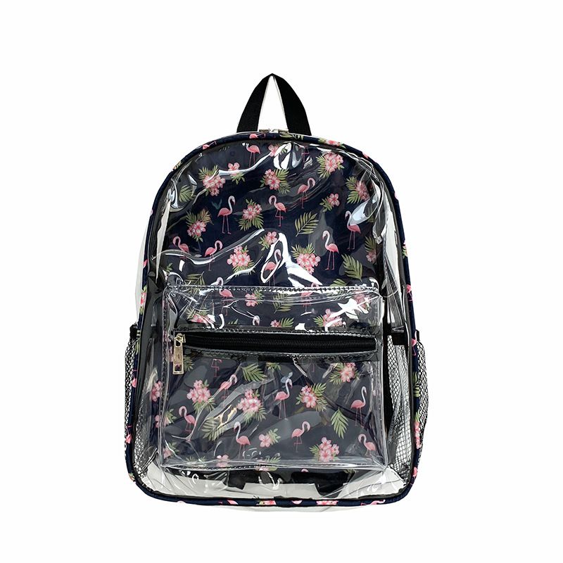 Borsa di gelatina trasparente, zaino in PVC per studentesse delle scuole superiori, zaino versatile in stile coreano di grande capacità_voghion.com