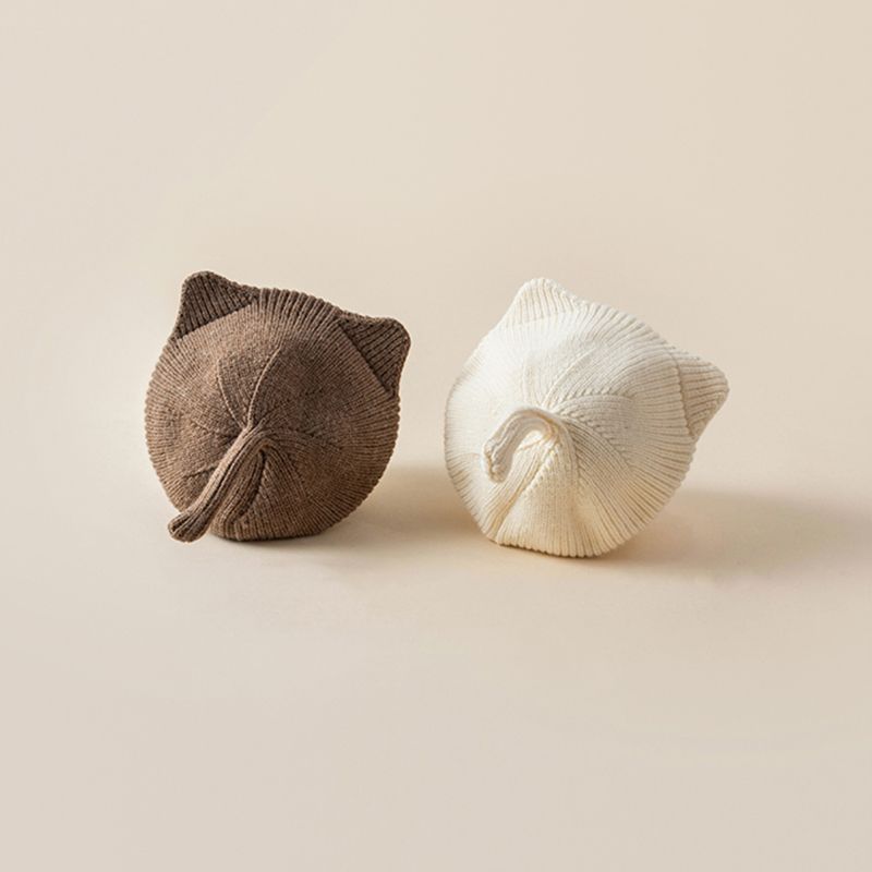 Cappello da berretto per bambini con orecchie da gatto, alla moda, autunno inverno, caldo, lavorato a maglia, per ragazzi e ragazze, carino, tinta unita, per bambini, artisti_voghion.com