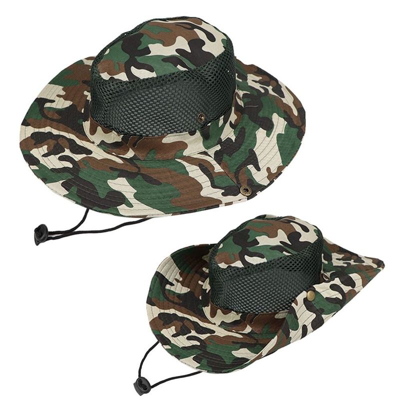Mode Eimer Hut Panama Sommer Kappe Atmungsaktives Mesh Männer Jagd Wandern Outdoor Caps_voghion.com