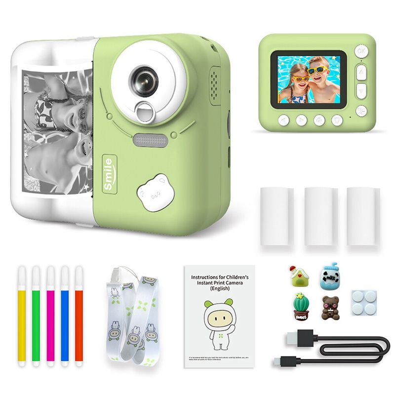9IMOD Kids Instant Print Camera Toy 2.4' IPS Screen 1080P HD Kids Digital Camera_voghion.com