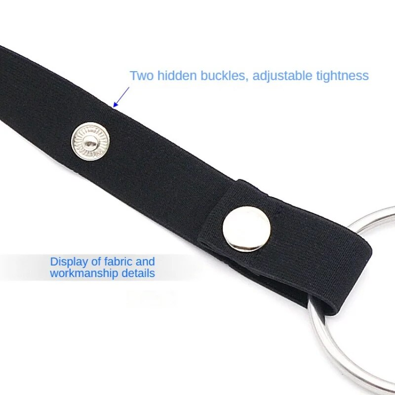 Male Chastity Cage Anti-off Device Elastic Band Auxiliary Belt Only Adjustable Ring Underwear Rope Les Scrotum_voghion.com