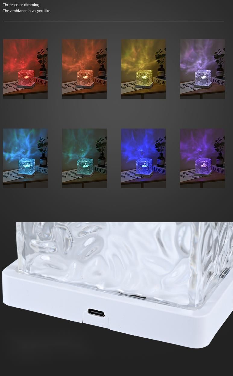 Internet Celebrity Wasser Ripple Nacht Kreative Nacht Ornament Atmosphäre Licht Nordlichter Geschenk Starry Sky Tisch_voghion.com