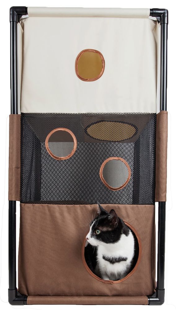 Pet Life Kitty-Square Obstacle Soft Folding Sturdy Play-Active Travel Collapsible Travel Pet Cat House Furniture_voghion.com