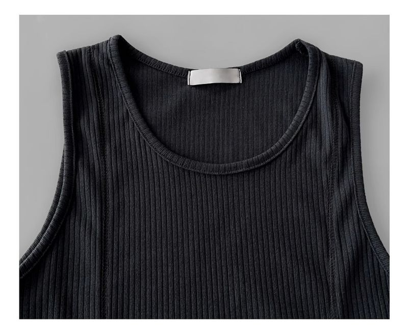 Herrenbekleidung Sommer Neue Weste aus Eisseide im Muskeldesign für Männer Enge, hochelastische, ärmellose T-Shirt-Weste_voghion.com