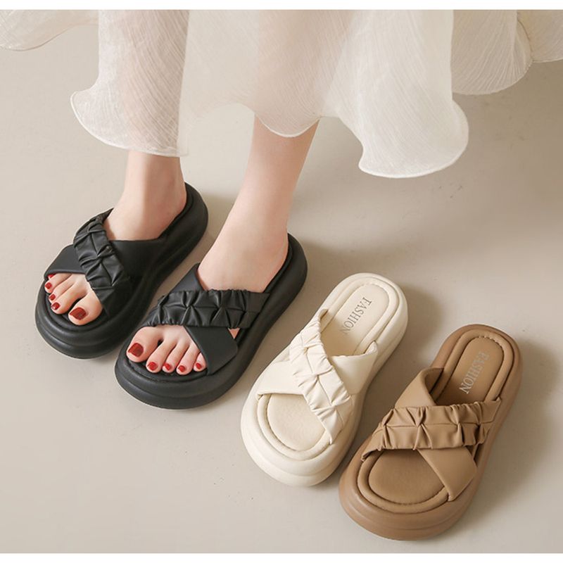 Γυναικεία σανδάλια με χοντρή σόλα και ανυψωτικά, καλοκαίρι 2024, μοντέρνα σανδάλια Fairy Wind, με πλατφόρμες δύο τεμαχίων, μικρές_voghion.com