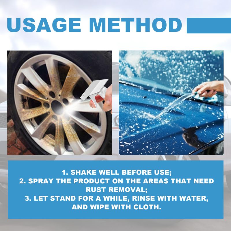 Homonth Iron Powder Remover, Rust Remover For Car Painted Tire Polishing Decontamination And Rust Remover_voghion.com
