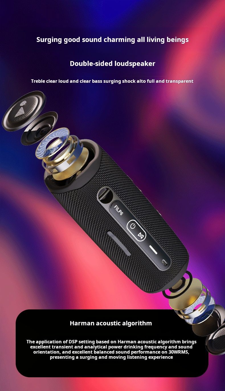 Flip6 Outdoor Waterproof Can Tf Card Slot Wireless Mini Portable Party Subwoofer Bluetooth Speaker_voghion.com
