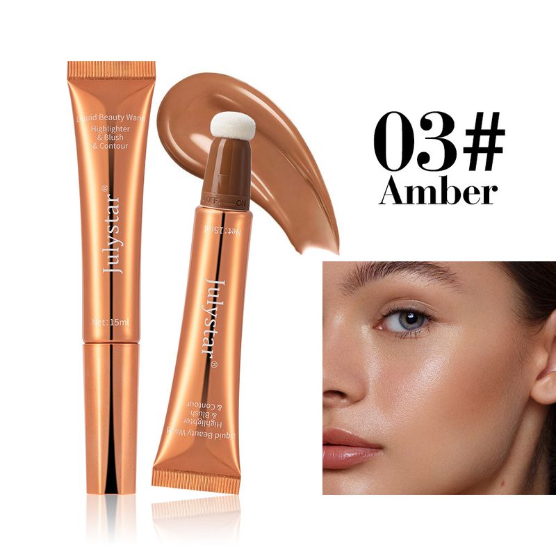 Rouge Gesicht Matt Einfach zu Färben Rouge Blush Flüssig Highlighter Fein Schimmer Kontur Aufhellende Kontur 3 Sets_voghion.com