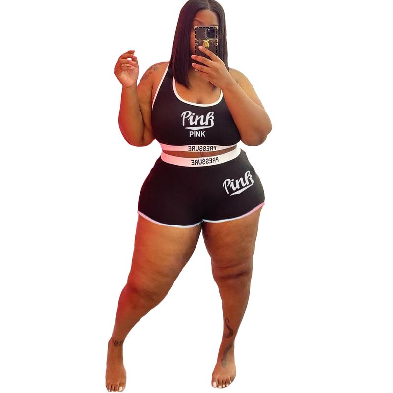 Women's Clothing Independent Station Fashion Casual Sexy Letter Print Swimsuit Two-piece Set_voghion.com