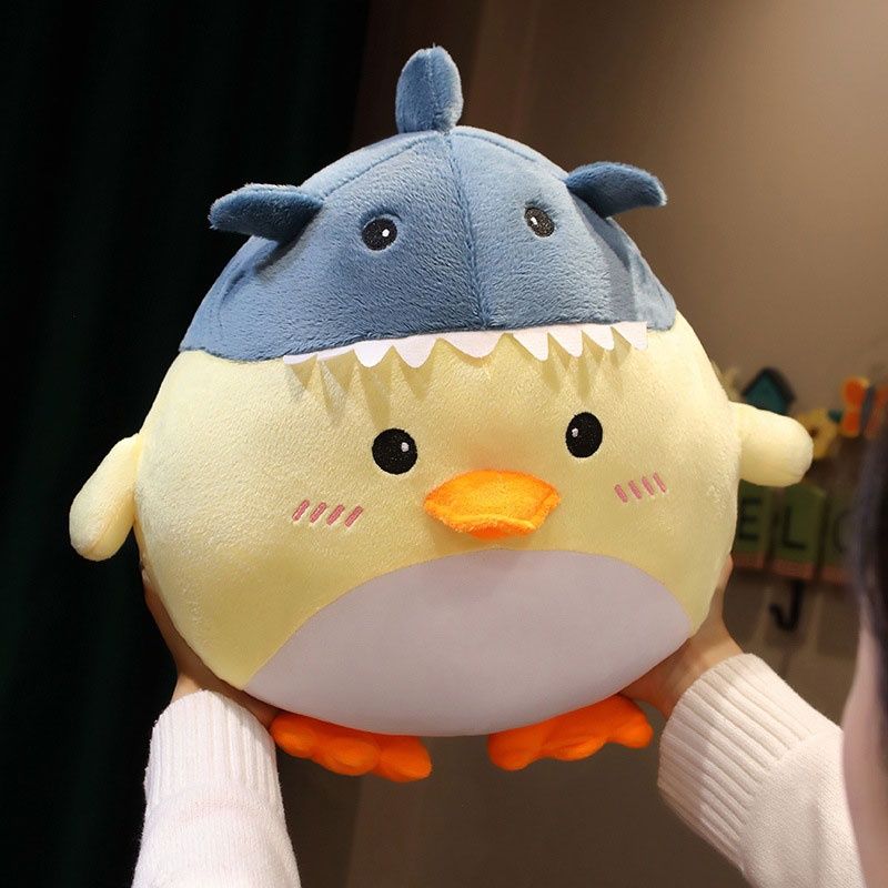 Cartoon Soft Cute And Shark Duck Plush Toy For Kids Office Chair And Nap Time Animal Stuffed Doll_voghion.com