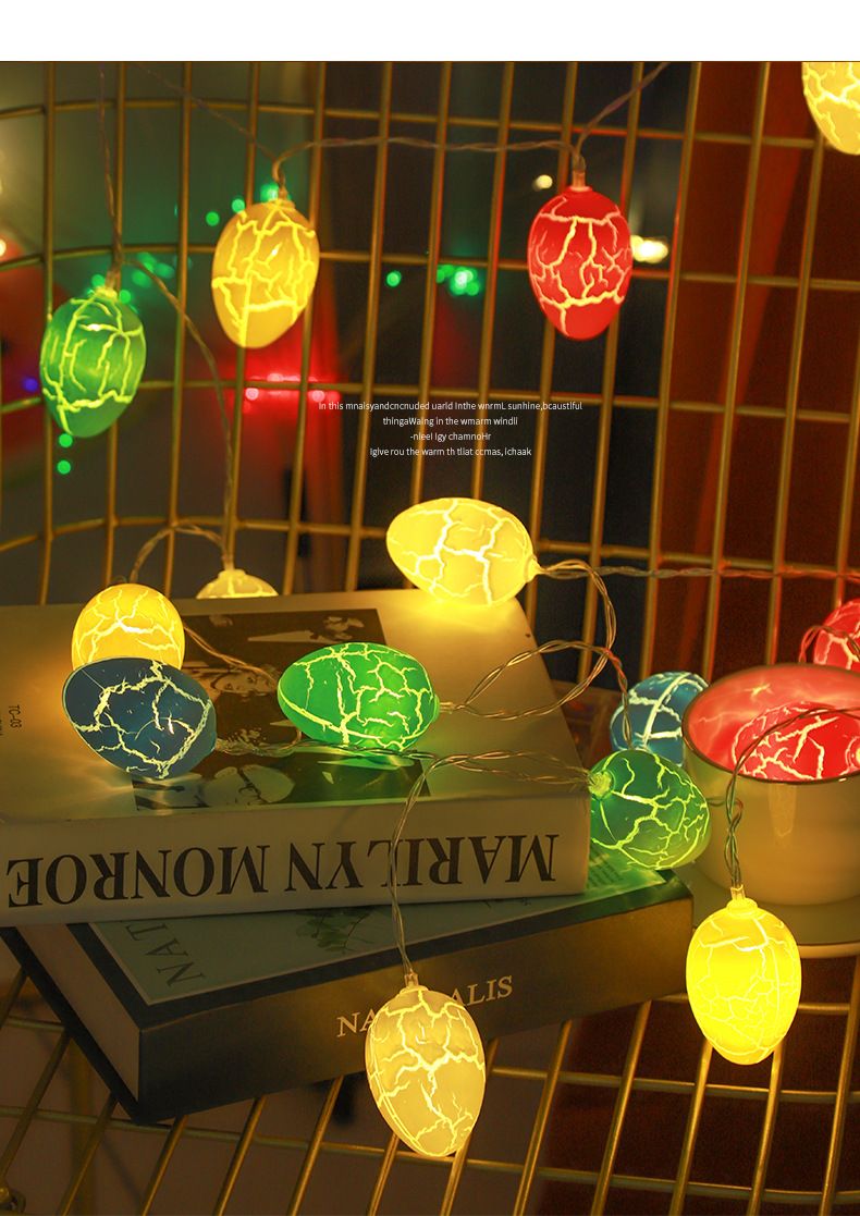 Luci natalizie a LED a forma di stella e uovo, alimentate a batteria/USB, decorative, per vacanze, feste, casa, cameretta dei bambini - 1,5 m/2 m/3 m/6 m, multicolore_voghion.com
