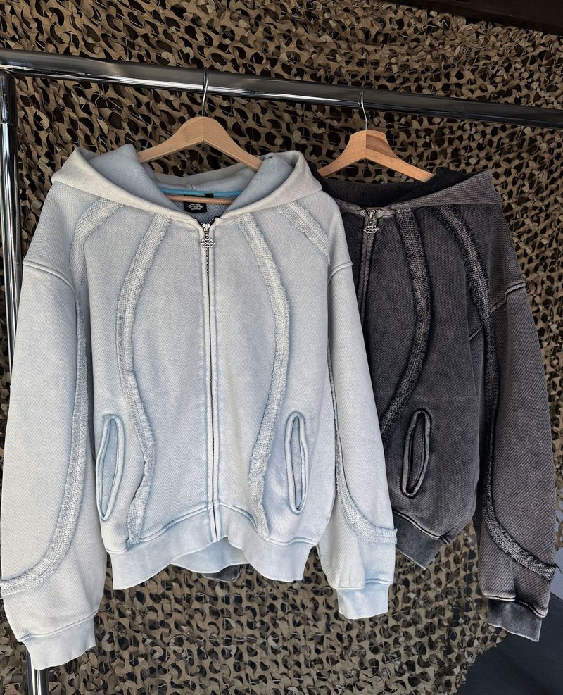 Felpa con cappuccio pesante con zip e grafica 3D - Pullover streetwear per uomo e donna_voghion.com
