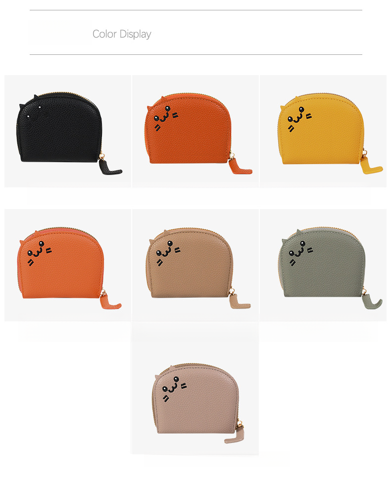 2024 Cat Small and Adorable Multi Card Advanced Cartoon Zero Wallet Portable Storage Bag Small Wallet Anti Dirt and Wear Resistant_voghion.com