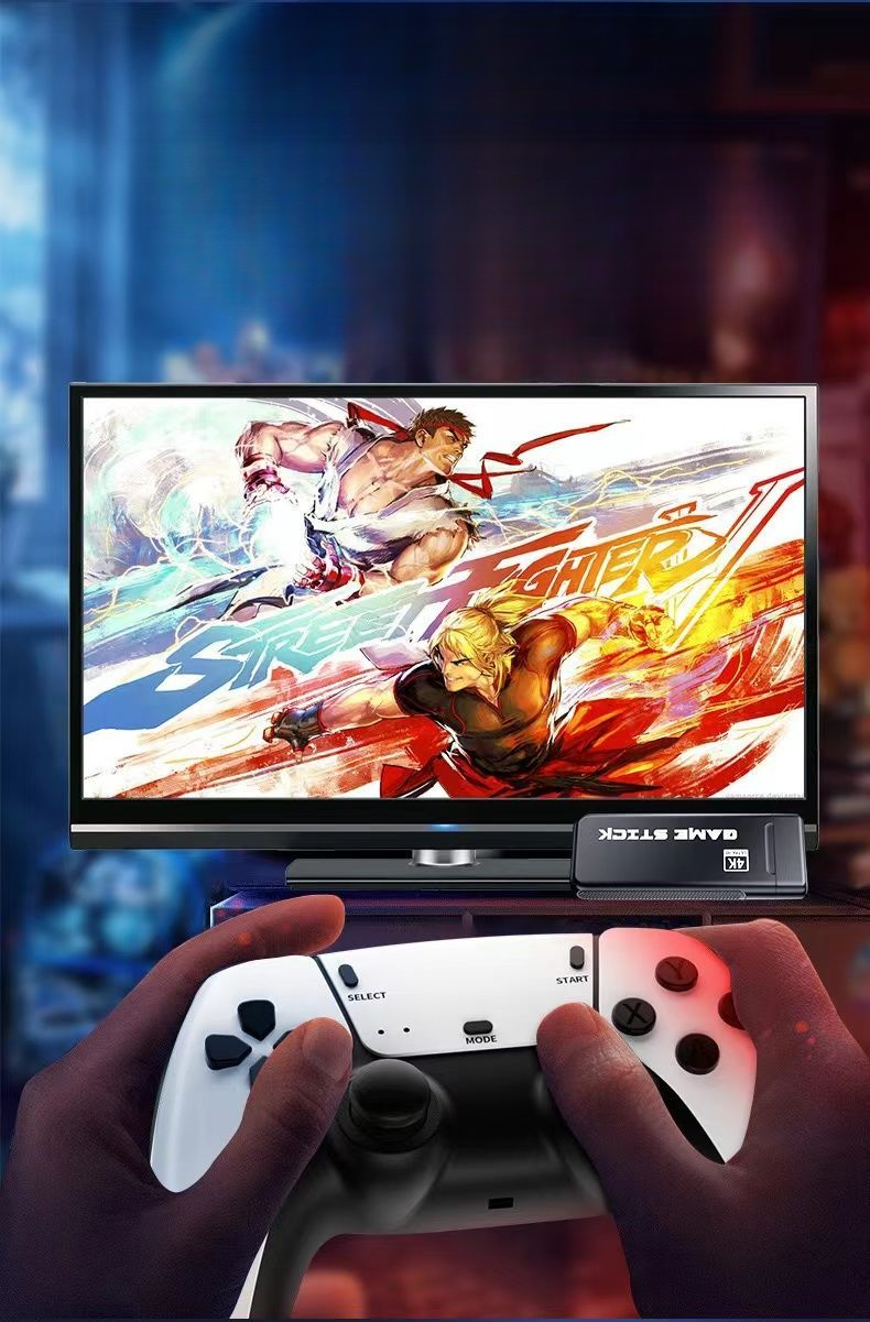 2024 New Home Console with TV 3D Classic Nostalgic Arcade Game HD 4k Wireless Childhood Duo_voghion.com