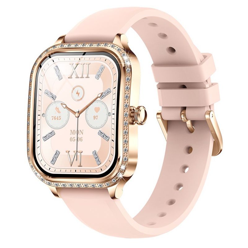 Montre connectée transfrontalière pour femmes 2024 : fréquence cardiaque, pression artérielle, saturation en oxygène, mode portable, appels, Bluetooth_voghion.com