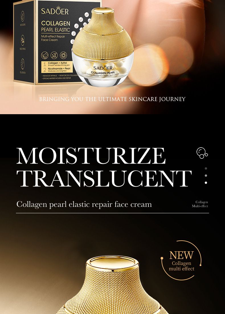 Crème hydratante visage au collagène Full English Pearl 70 g SADOER_voghion.com