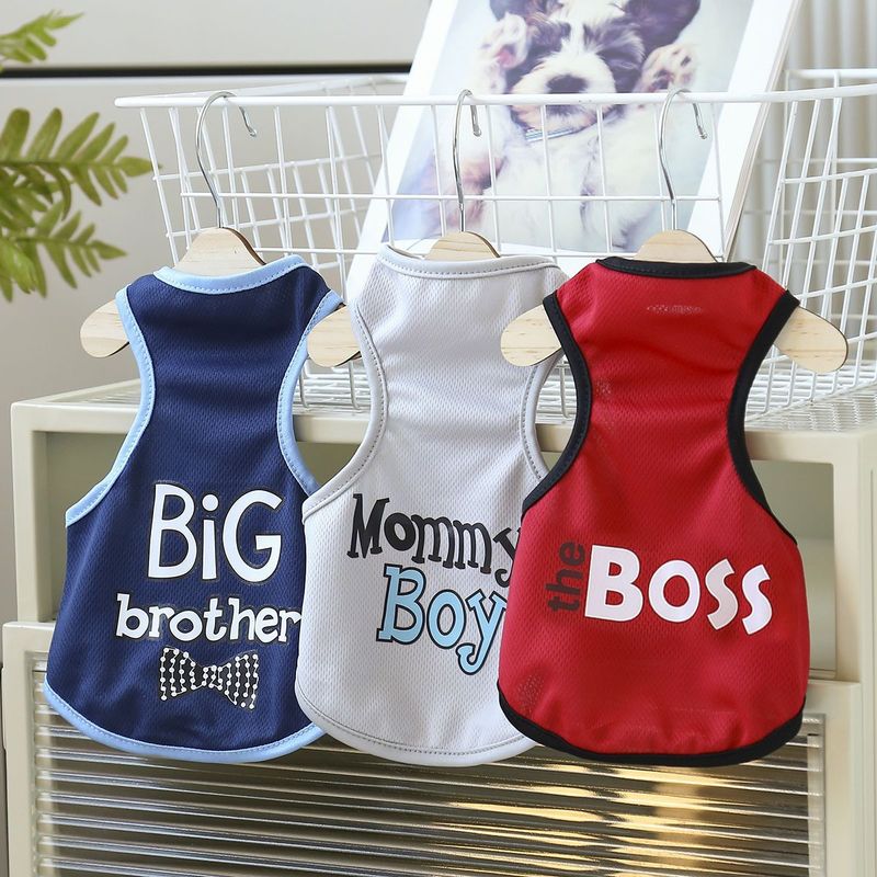 Dog Summer Printed Cat Clothes Pet Vest Thin Corgi Teddy Pomeranian_voghion.com
