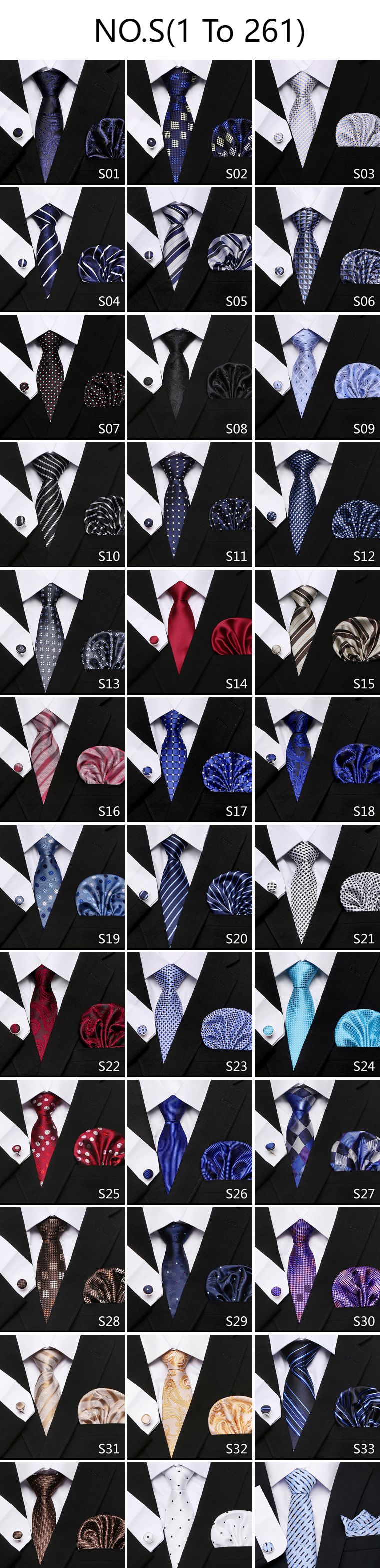 Jacquard Nuovo Design Festivo Regalo Cravatta Fazzoletto Gemelli Set Cravatta Uomo Plaid Camicia Gialla Accessori_voghion.com
