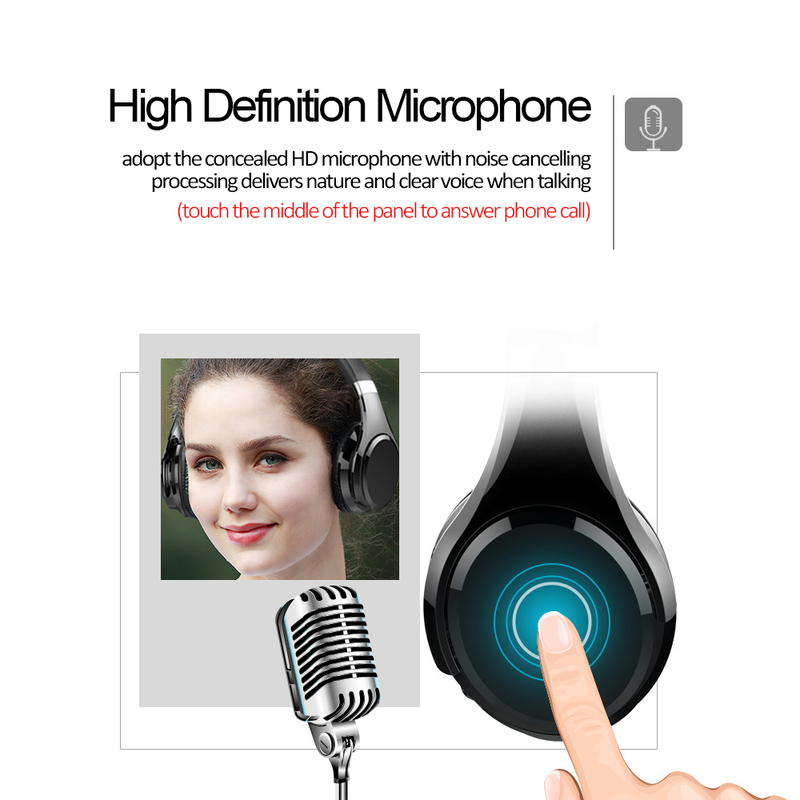 B21 Cuffie Bluetooth wireless stereo Super Bass Cuffie touch control con cancellazione del rumore con microfono_voghion.com