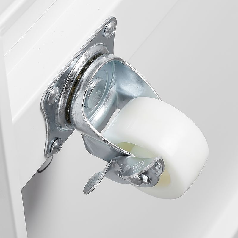 Support d'imprimante en métal avec étagère réglable et meuble de rangement sur roulettes pour petits espaces, blanc_voghion.com