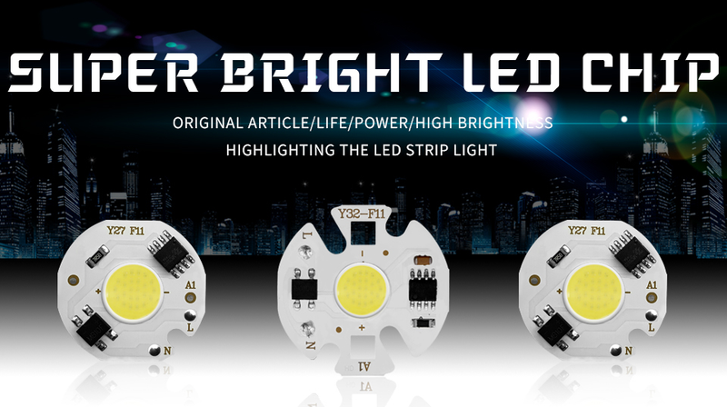 Matriz de lámpara de Chip LED COB Y32 CA 220V 12W 9W 7W 5W 3W para foco reflector sin necesidad de conducir cuentas de bombilla de proyector_voghion.com