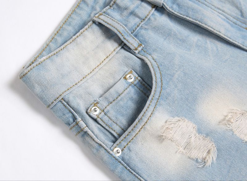 Kids’ Clothing Nostalgic Blue Non Elastic Denim Shorts_voghion.com