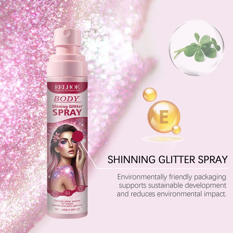 Bühnen-Make-up-Spray, aufhellender Glitzer für das Gesicht und das Schlüsselbein, natürliches, dreidimensionales, lang anhaltendes Highlight-Spray_voghion.com