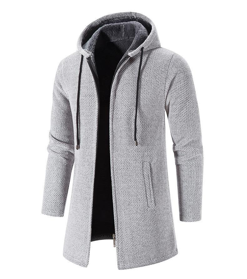 Herren-Pullover, mittellang, locker, groß, Mantel, Strickjacke, Herrenoberteil_voghion.com