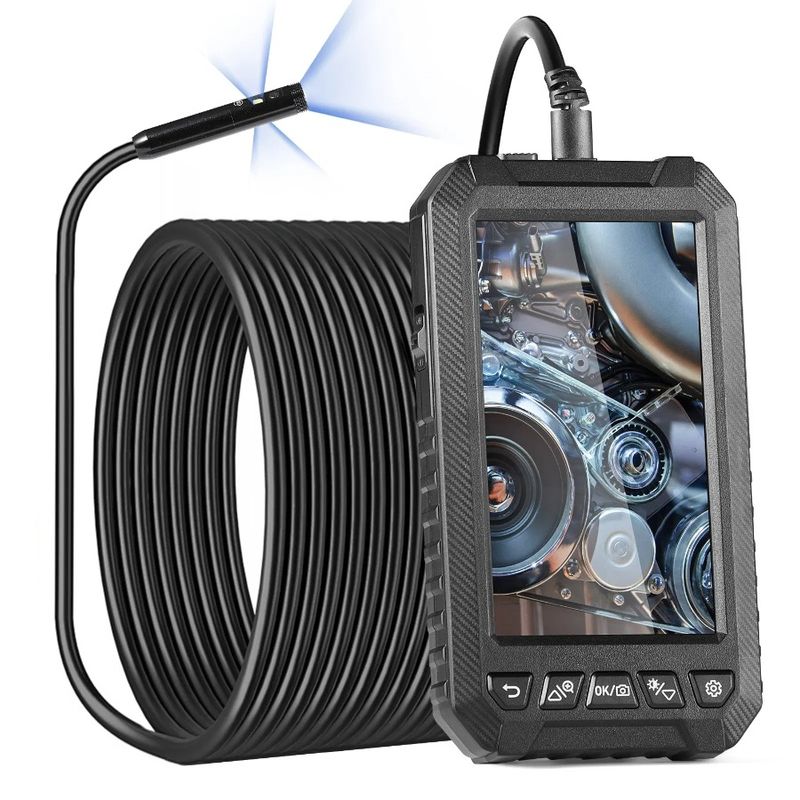 Lights Cable 49.2FT Endoscope 5 Camera Screen With Borescope Lens Triple_voghion.com