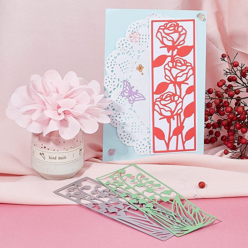 4 Background flower frame metal carbon steel knife die DIY cutting knife die cross-border supply August new 2022_voghion.com