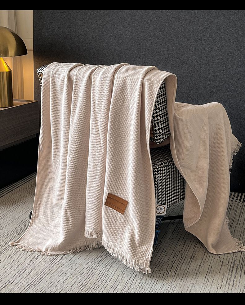 Coperta regalo di lusso per divano, aria condizionata, luce per pisolino da ufficio, in cotone a fibra lunga, per il commercio estero e transfrontaliero_voghion.com