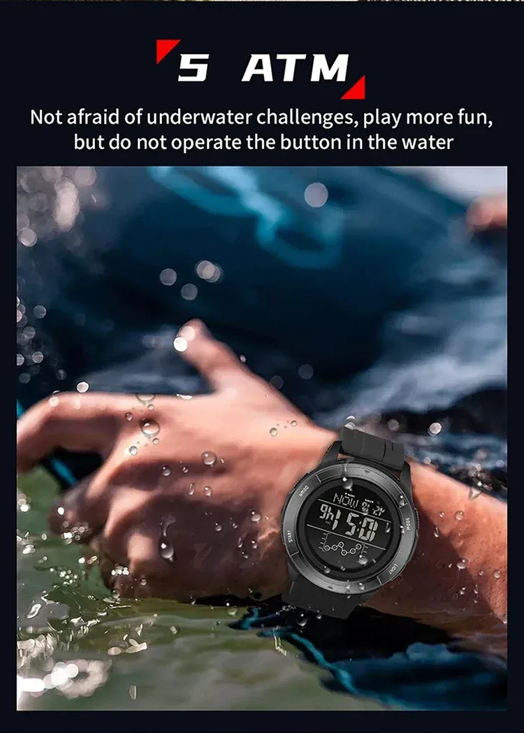 SANDA Military Sport Man Watch Nylon Strap LED Digital Display Multifunction Alarm Clock Countdown Waterproof Men's Wristwatch_voghion.com
